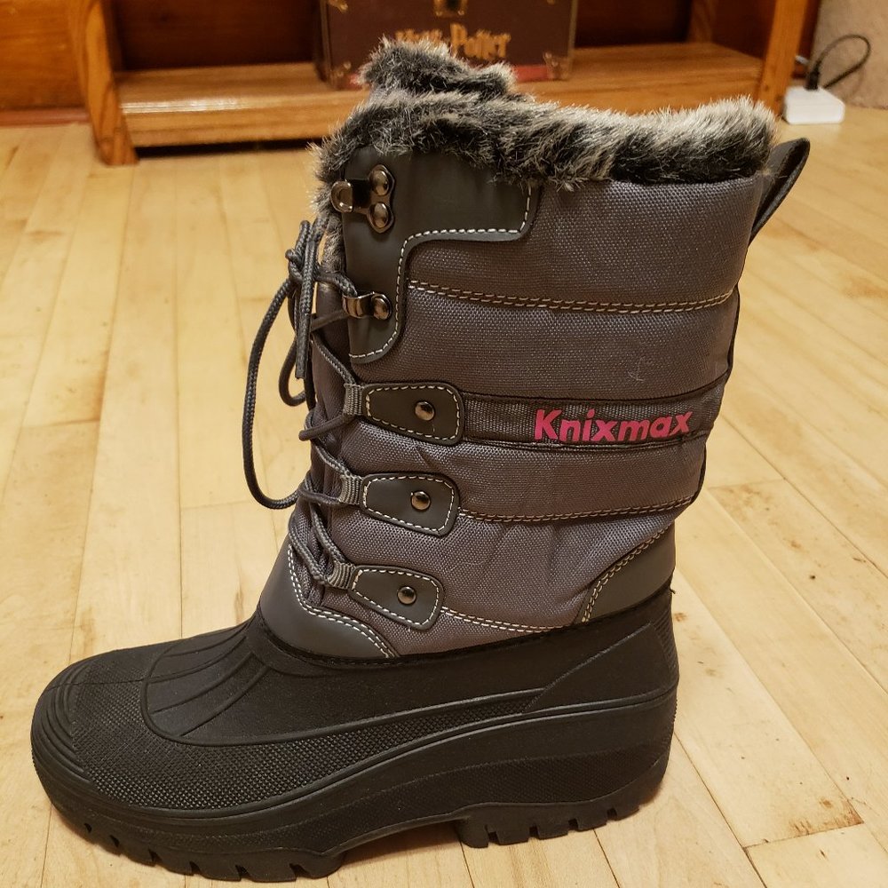 Knixmax Women's Winter Boots - Never Worn - Grey - US Size 8
